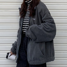 Charger l'image dans la galerie, Hoodies Women Zip-up Turn-down Collar Printed Pocket Long Sleeve Korean Style New Trendy Casual BF Ulzzang Harajuku Womens Daily