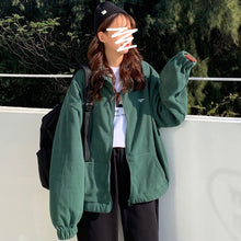 Charger l'image dans la galerie, Hoodies Women Zip-up Turn-down Collar Printed Pocket Long Sleeve Korean Style New Trendy Casual BF Ulzzang Harajuku Womens Daily