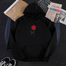 Charger l'image dans la galerie, Harajuku Autumn winter funny rose print hoodie men Hip Hop casual brief popular sweatshirts black clothes fashion man streetwear