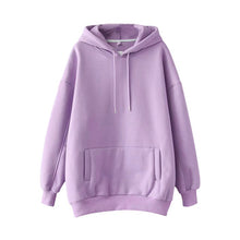Charger l'image dans la galerie, Aachoae Casual Solid Hooded Hoodies Women Batwing Long Sleeve Plus Size Sweatshirts Autumn Pullover Pure Fashion Tops Sudaderas