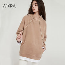 Charger l'image dans la galerie, Wixra Women Casual Sweatshirts Warm Velvet Long Sleeve Oversize Hoodies Tops 2019 Autumn Winter Pullover Tops