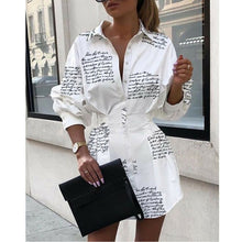 Charger l'image dans la galerie, Office Lady Women Femal Ladies Long Sleeve Deep V Shirt Dress Sexy Mini Beach Dress  Elegant Sexy Party Dress New
