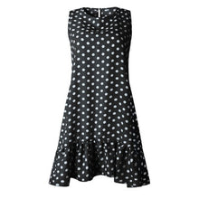 Charger l'image dans la galerie, Wave Point Dress Ruffle Women 2019 Spring Summer Street Sexy Casual Slim Thin Beach Party O Neck Mini Polka Dot Dress Vestidos
