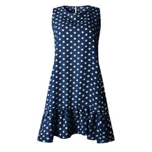 Charger l'image dans la galerie, Wave Point Dress Ruffle Women 2019 Spring Summer Street Sexy Casual Slim Thin Beach Party O Neck Mini Polka Dot Dress Vestidos
