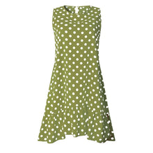 Charger l'image dans la galerie, Lossky Women Summer Dress Polka Dot Chiffon Sleeveless Beach Mini Casual Yellow Sundress 2020 Fashion Plus Size Dress For Women
