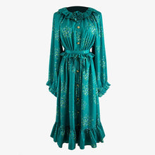 Charger l'image dans la galerie, [EAM] Women Pattern Printed Ruffles Big Size Dress New Round Neck Long Sleeve Loose Fit Fashion Tide Spring Summer 2020 WL96706
