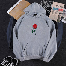 Charger l'image dans la galerie, Harajuku Autumn winter funny rose print hoodie men Hip Hop casual brief popular sweatshirts black clothes fashion man streetwear
