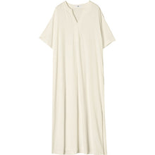 Charger l'image dans la galerie, [EAM] Women White Bandage Vent Long Elegant Dress New V-Neck Half Sleeve Loose Fit Fashion Tide Spring Summer 2020 1X606
