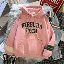 Charger l'image dans la galerie, oversized Hoodies Women Thicker Letter Warm Pullover Coat Drawstring Harajuku Sweatshirt Pink Womens Korean New High Quality
