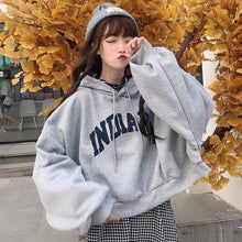 Charger l'image dans la galerie, oversized Hoodies Women Thicker Letter Warm Pullover Coat Drawstring Harajuku Sweatshirt Pink Womens Korean New High Quality

