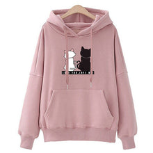 Charger l'image dans la galerie, Streetwear Hoodies Women Sweatshirt Autumn Long Sleeve Hoodies Harajuku Hoodie Cute Cat Print Sweatshirt Women Sudadera Mujer
